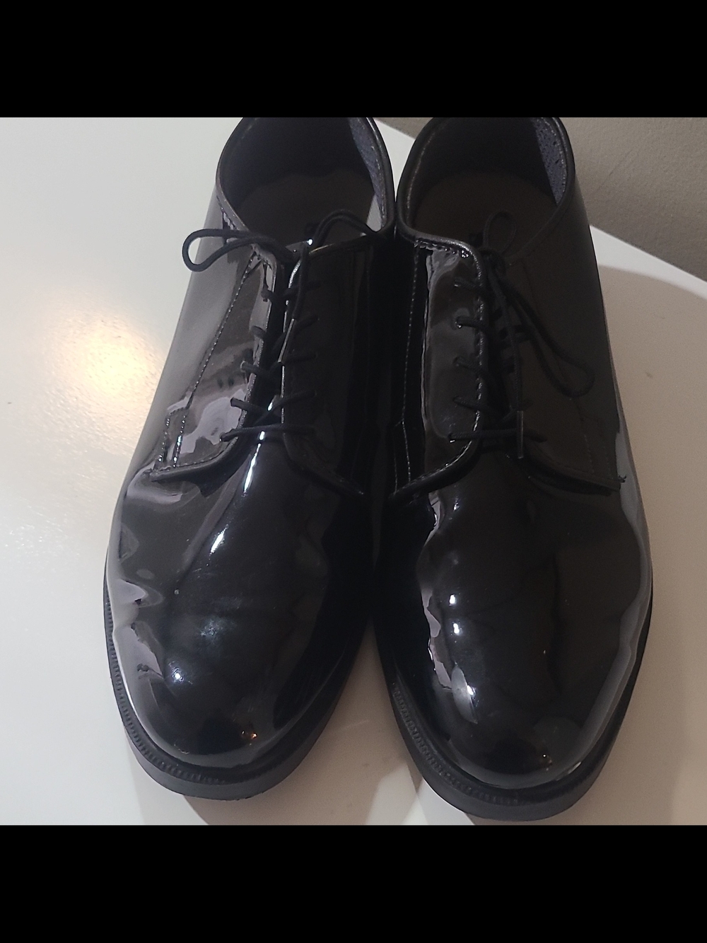 Bates Black Patent Leather Oxford Dress Shoes